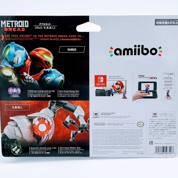 Nintendo Metroid Dread Amiibo 2 Pack Samus & E.M.M.I Switch Figs New In Box NIB - Picture 3 of 6